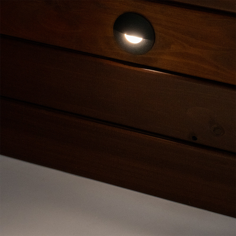 HCP-272102 - 2.5w 316 Stainless Steel Black Wall Light with Eyelid