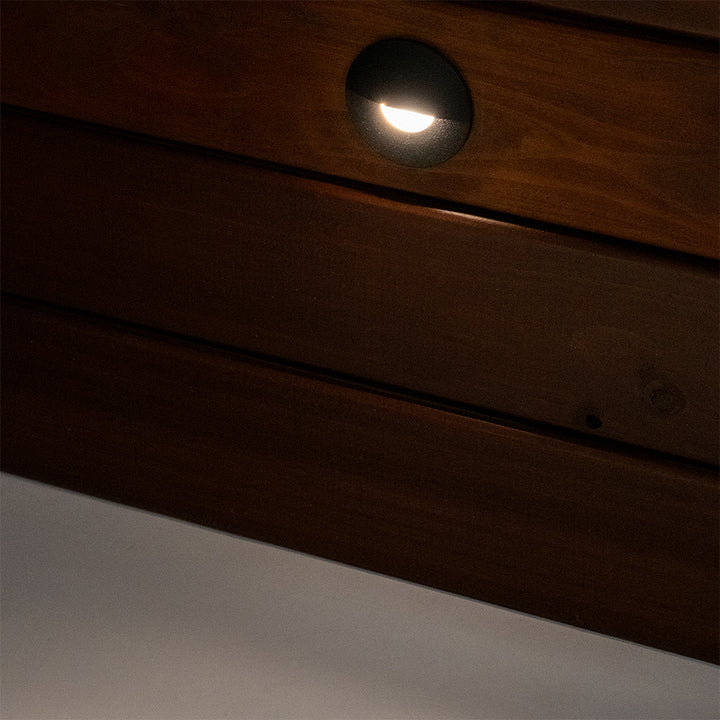 HCP-272102 - 2.5w 316 Stainless Steel Black Wall Light with Eyelid