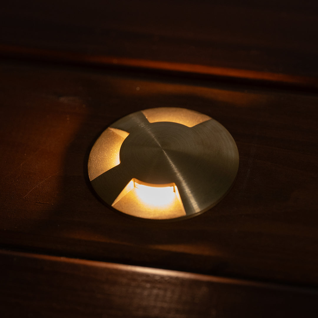 HCP-275105 - 2.5w Solid Brass 3 Way Inground Light