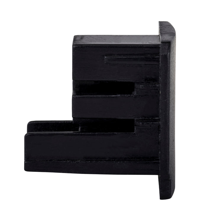 HCP-102301-EC - Black End Cap to suit Three Circuit Recessed Track