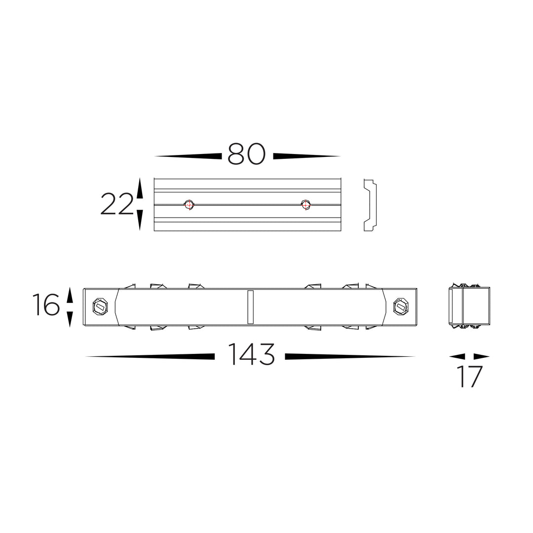 HCP-10291-ESJ -  Straight Joiner to suit Low Voltage Track System