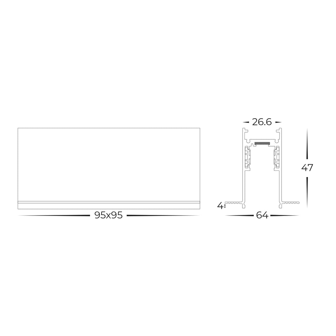 HCP-10291-RP-LJ -  Black L-Joiner to suit Recessed Deep Low Voltage Track
