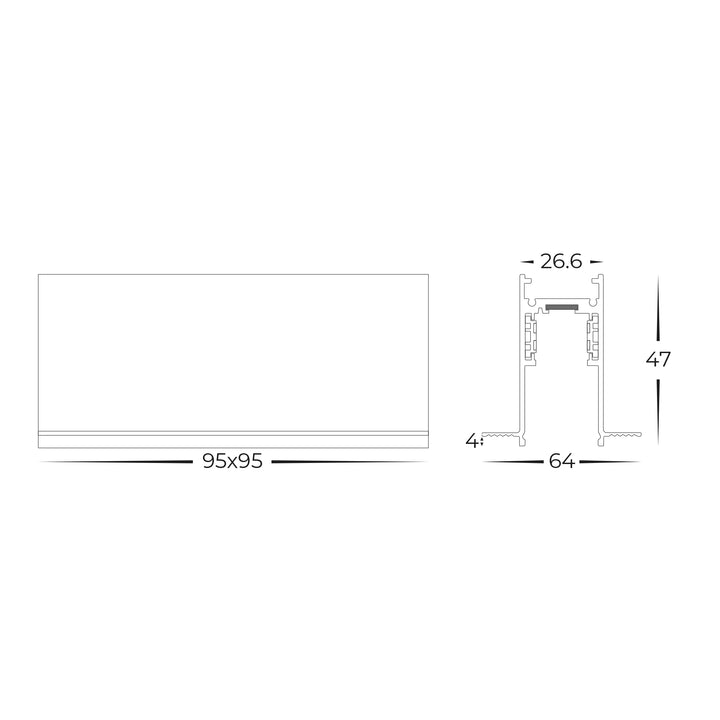 HCP-10291-RP-LJ -  Black L-Joiner to suit Recessed Deep Low Voltage Track