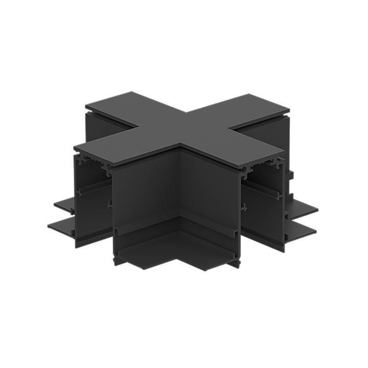 HCP-10291-RP-XSC -  Black X Shape Joiner to suit Recessed Deep Low Voltage Track