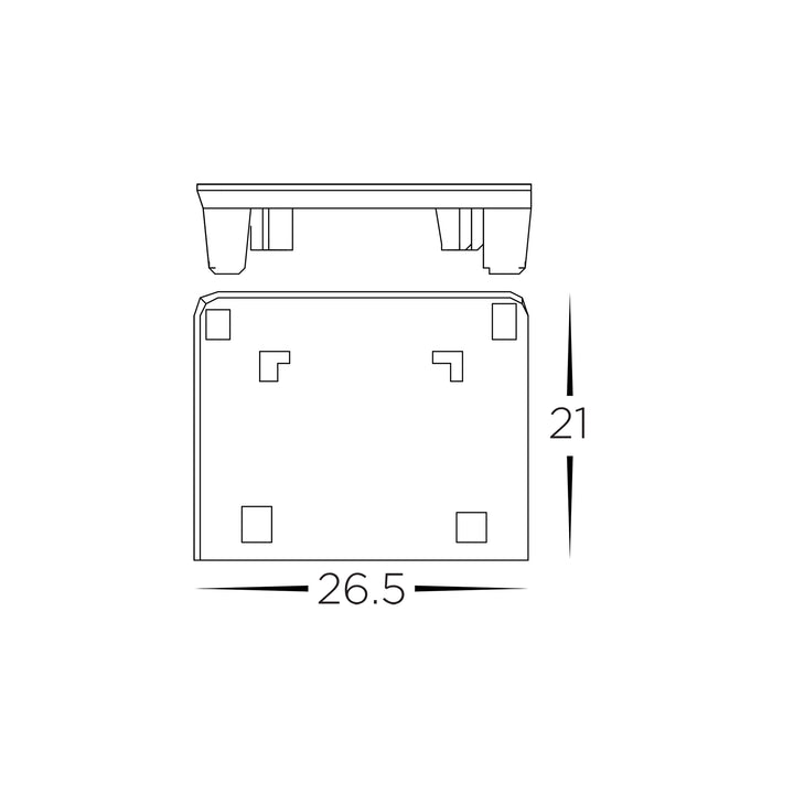 HCP-10291-SE-EC -  Black End Caps to suit Shallow Low Voltage Track