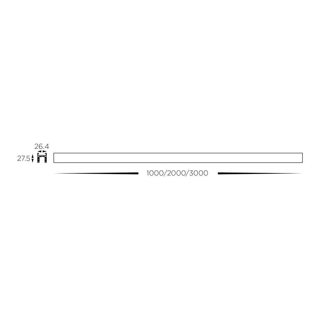 HCP-10291-SE -  Black Shallow Track to suit Low Voltage Track System