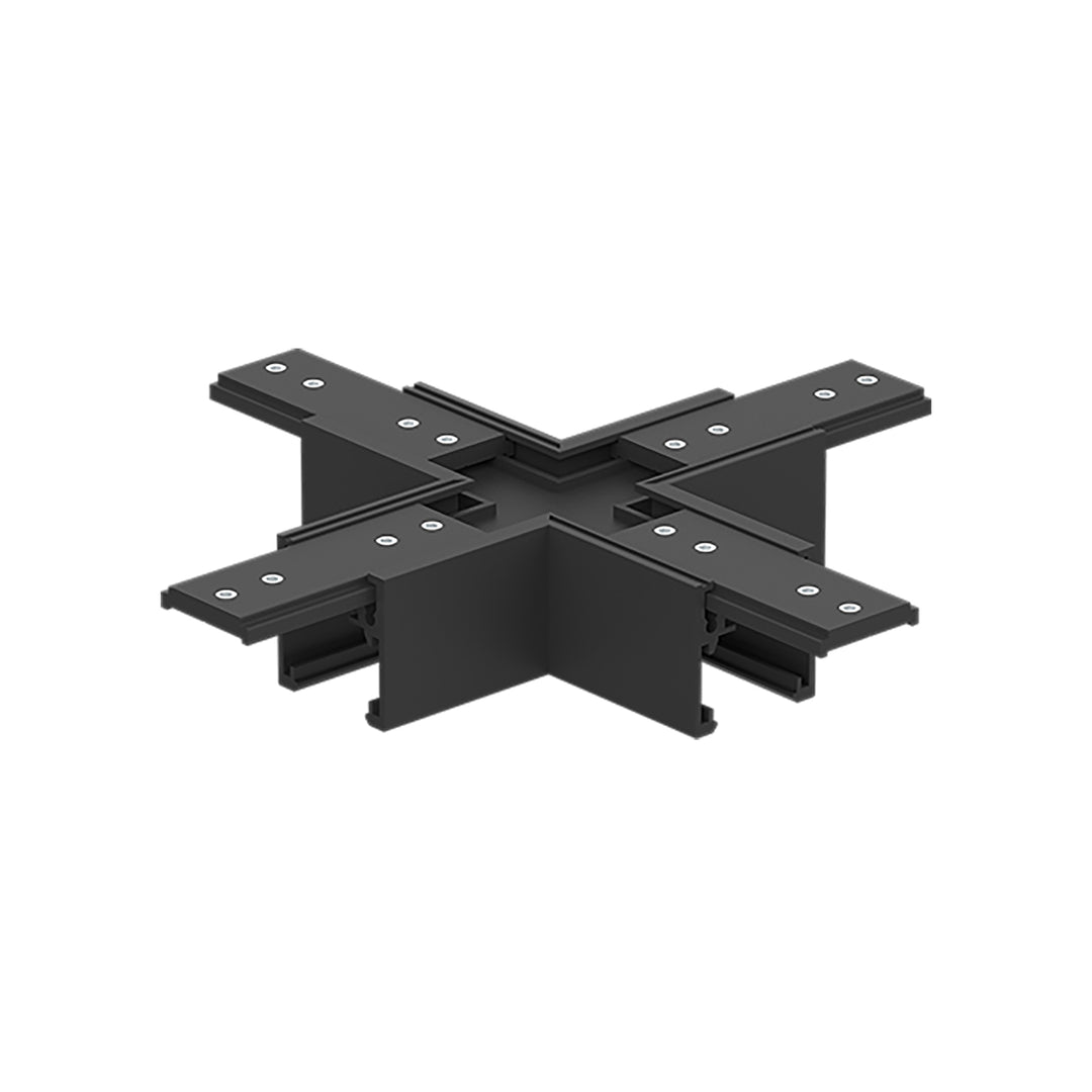 HCP-10291-SE -XSC -  Black X Shape Joiner to suit Shallow Low Voltage Track