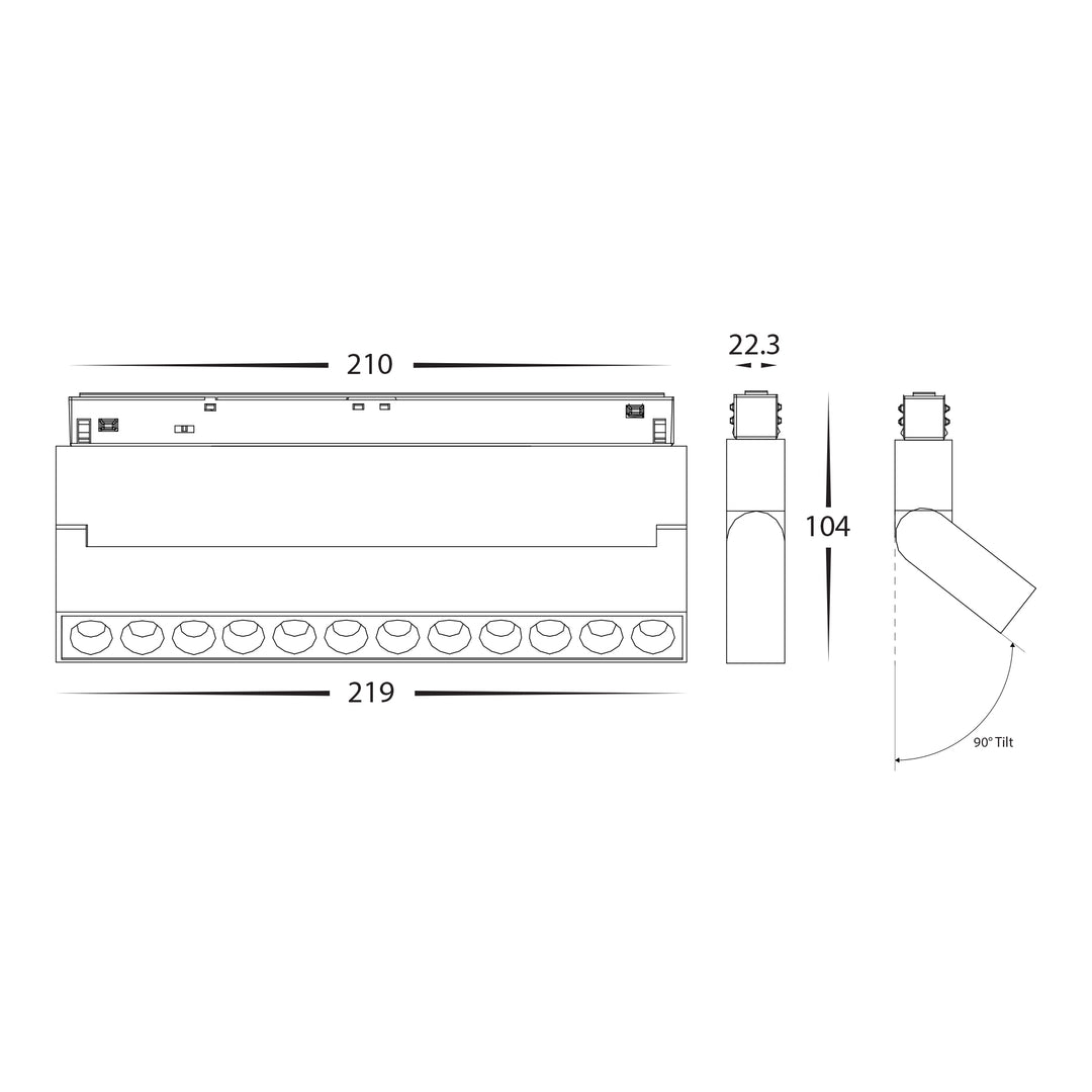 HCP-1029105 -  12w 48v DC Track Light to suit Low Voltage Track System