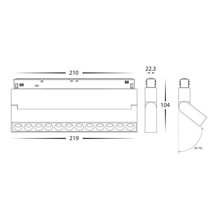HCP-1029105 -  12w 48v DC Track Light to suit Low Voltage Track System