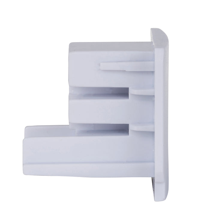 HCP-103300-EC - White End Cap to suit Three Circuit Track