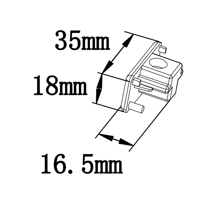 HCP-102100-EC - Black End Cap to suit Single Circuit Track