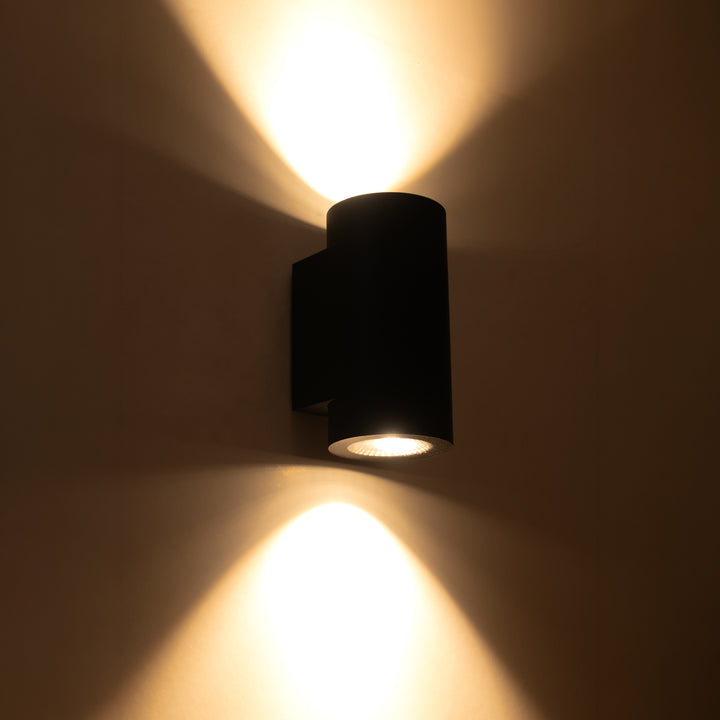 HCP-212251 - Black 2x 12.5w Up &amp; Down LED Wall Light