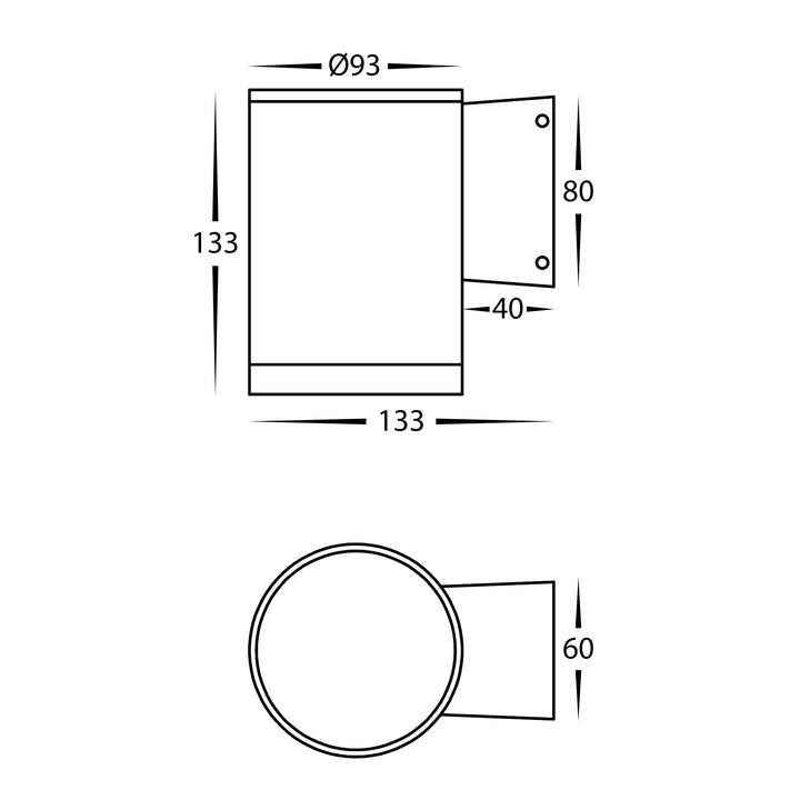 HCP-213080 - White 8w Fixed Down LED Wall Light