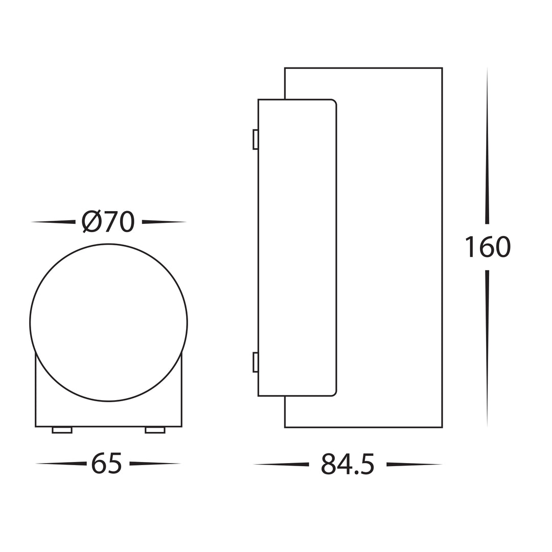 HCP-213121 - White 2x 6w Up &amp; Down LED Wall Light