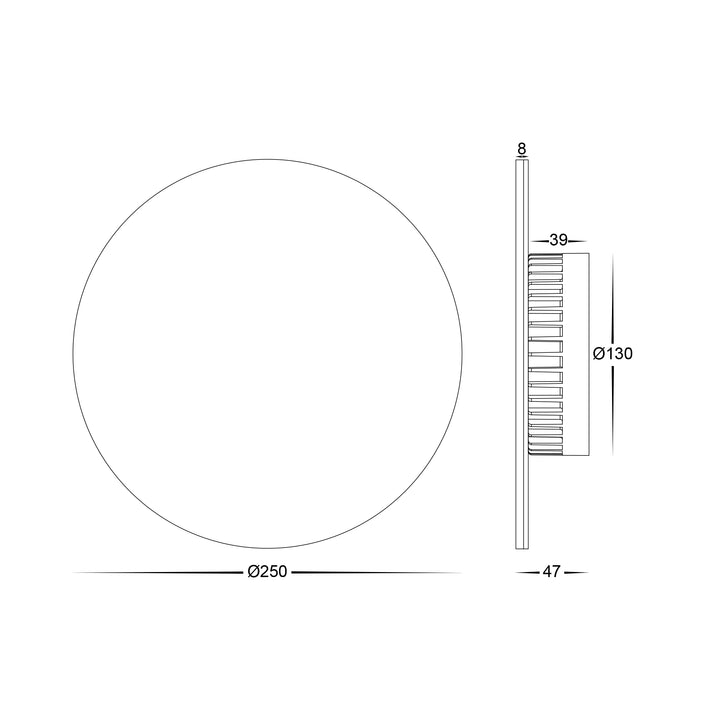 HCP-212189 - Halo Black Dali Dimmable LED Wall Light