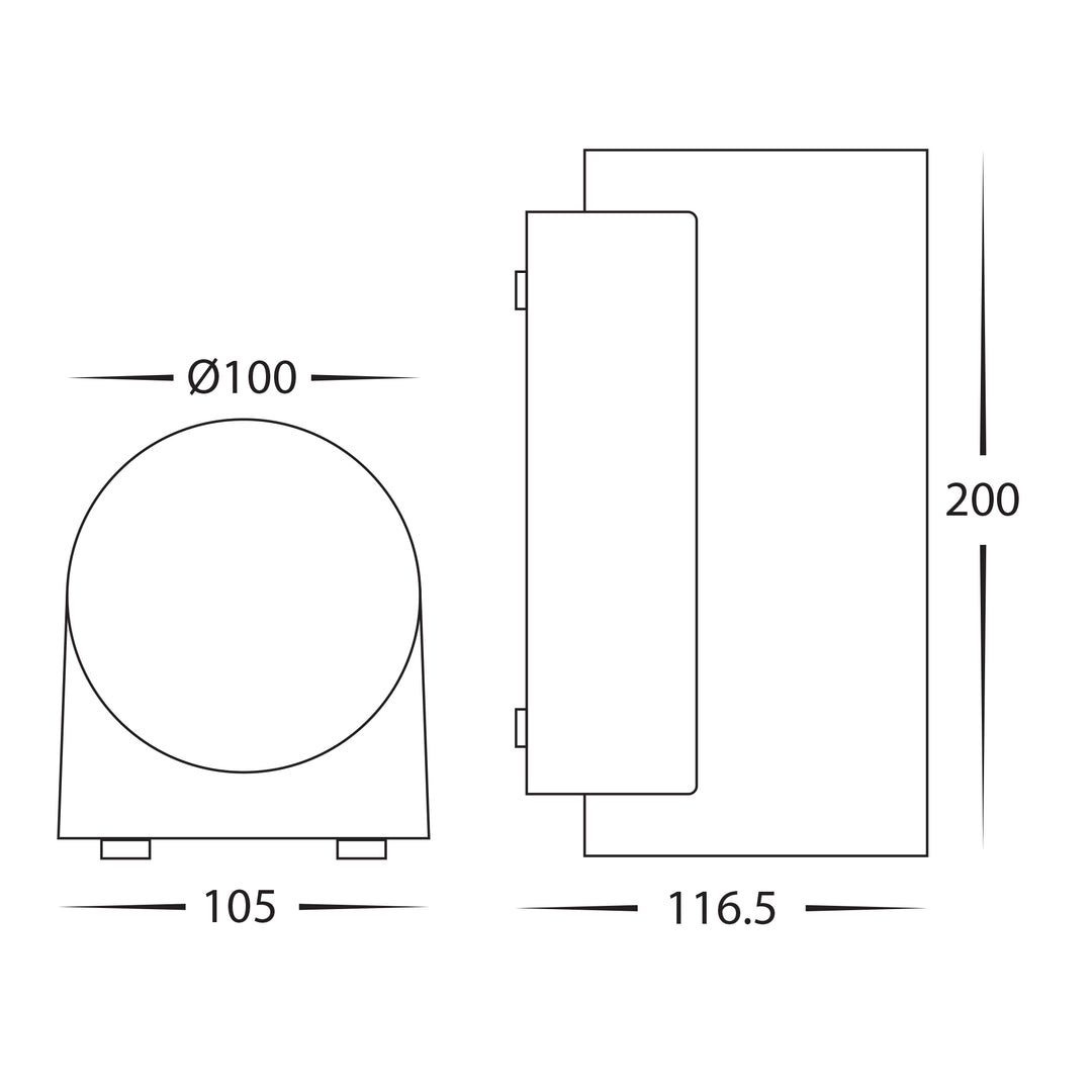 HCP-212251 - Black 2x 12.5w Up &amp; Down LED Wall Light
