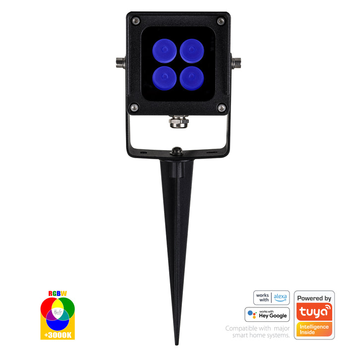 HCP-242062 - Black 6w RGBW WIFI + IR Spot Light