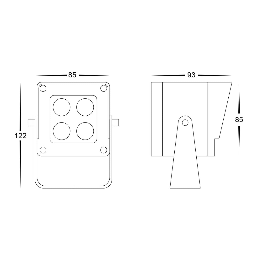 HCP-242062 - Black 6w RGBW WIFI + IR Spot Light