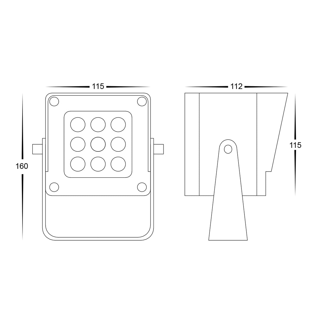 HCP-242182 - Black 18w RGBW WIFI + IR Spot Light