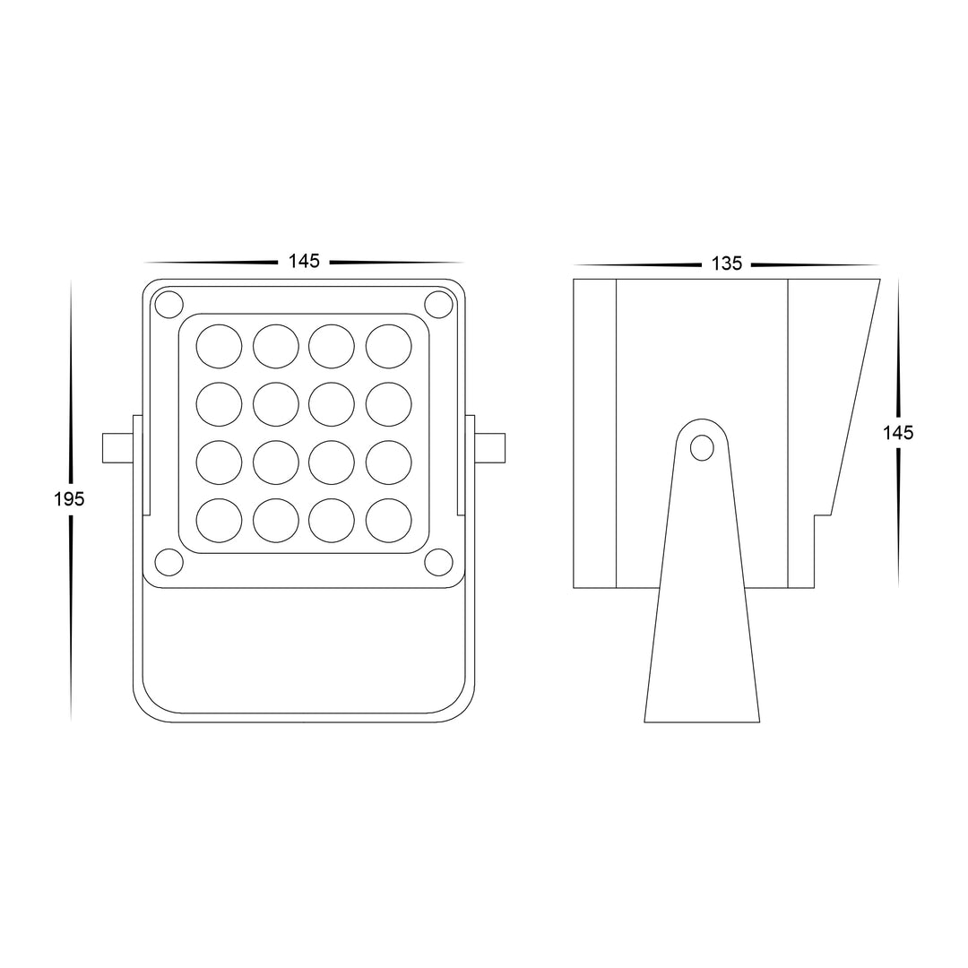 HCP-242302 - Black 30w RGBW WIFI + IR Spot Light