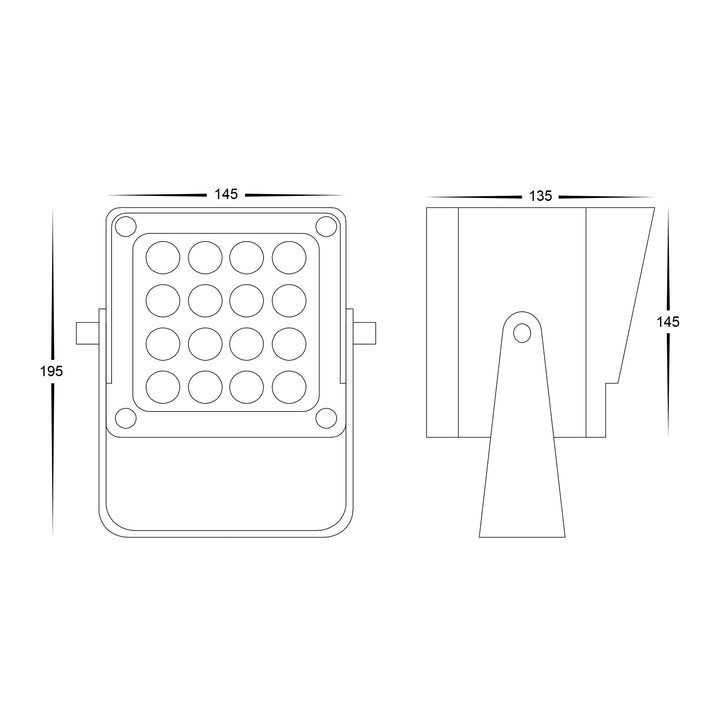 HCP-242302 - Black 30w RGBW WIFI + IR Spot Light