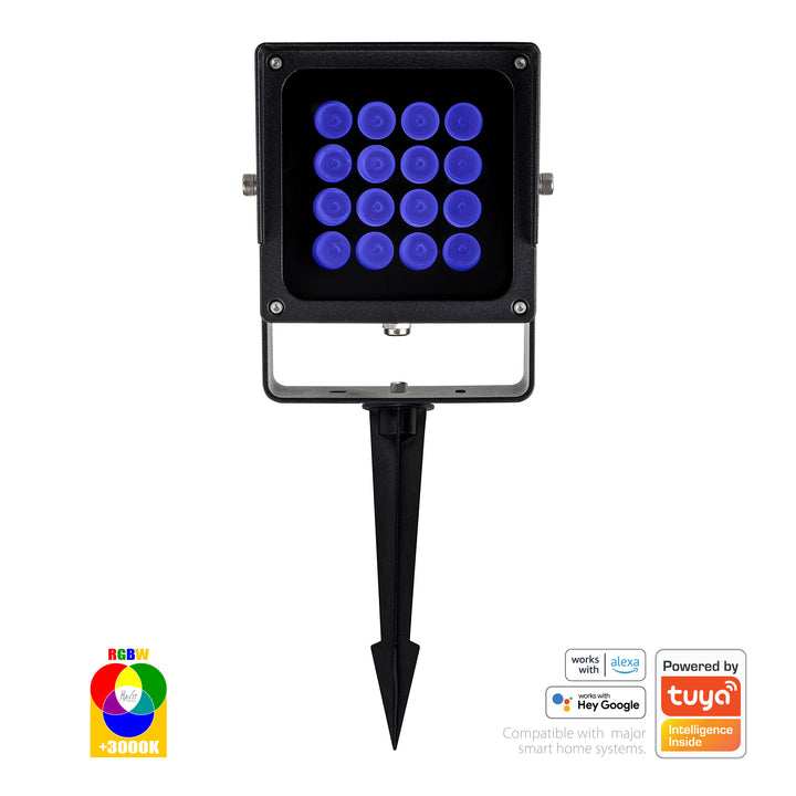 HCP-242302 - Black 30w RGBW WIFI + IR Spot Light