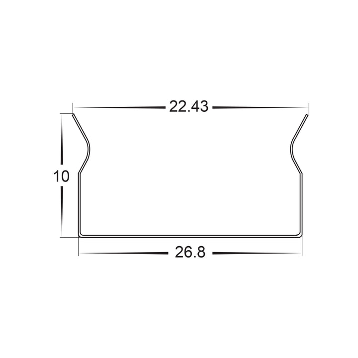 HCP-24718-BEND - Bendable Aluminium Channel to suit 18w Wall Washer Lights