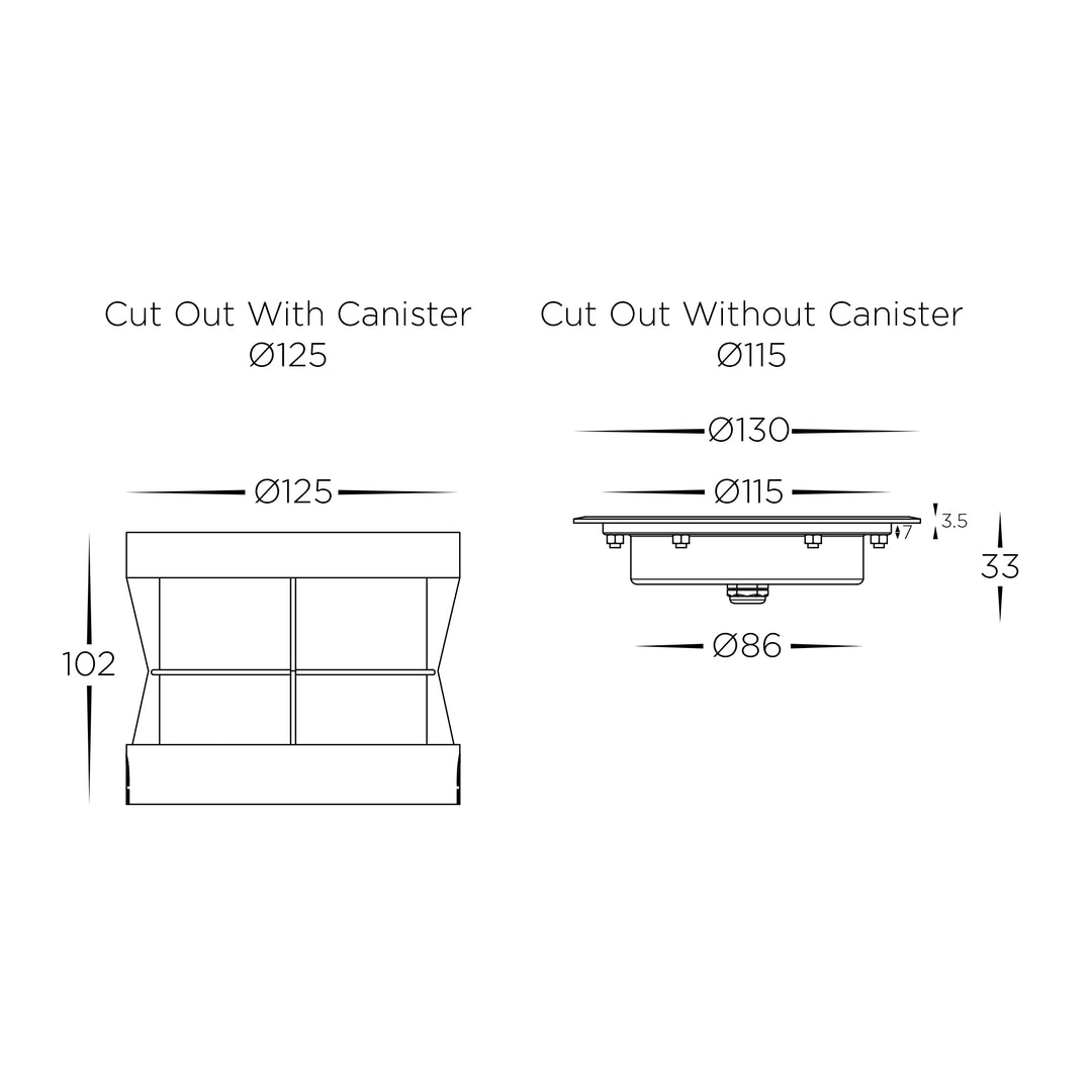 HCP-251062 - 6w 24v DC Round 316 Stainless Steel Slim Inground Light