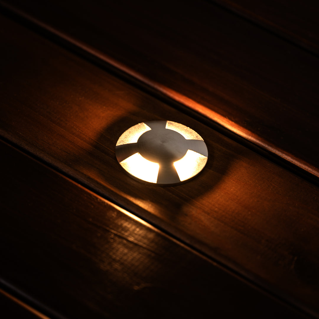 HCP-271106 - 2.5w 316 Stainless Steel 4 Way Inground Light