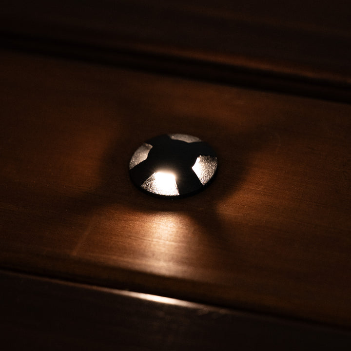HCP-272206 - 1w 316 Stainless Steel Black Mini 4 Way Inground Light