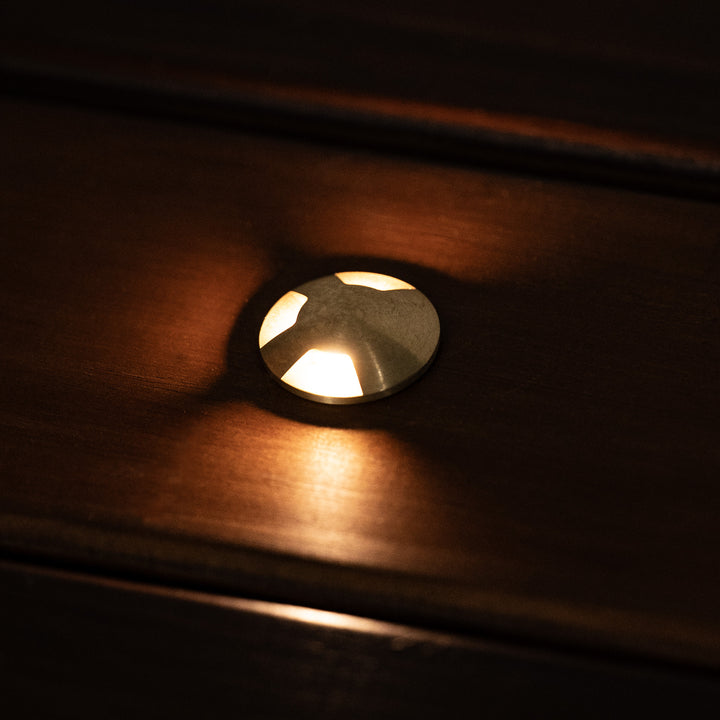 HCP-275205 - 1w Solid Brass Mini 3 Way Inground Light