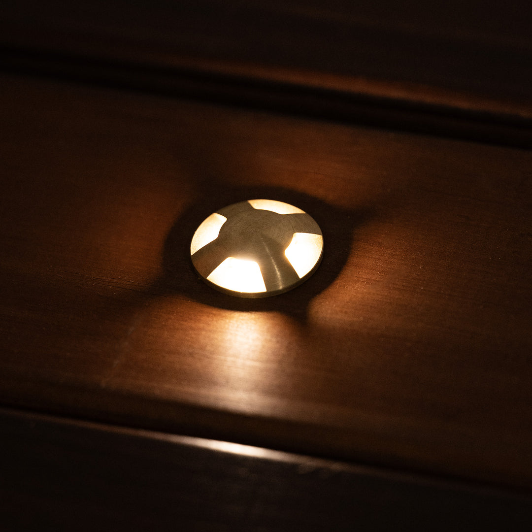 HCP-275206 - 1w Solid Brass Mini 4 Way Inground Light