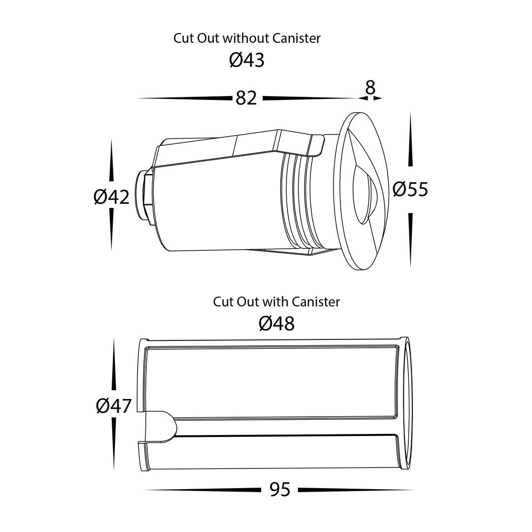 HCP-271102 - 2.5w 316 Stainless Steel Wall Light with Eyelid