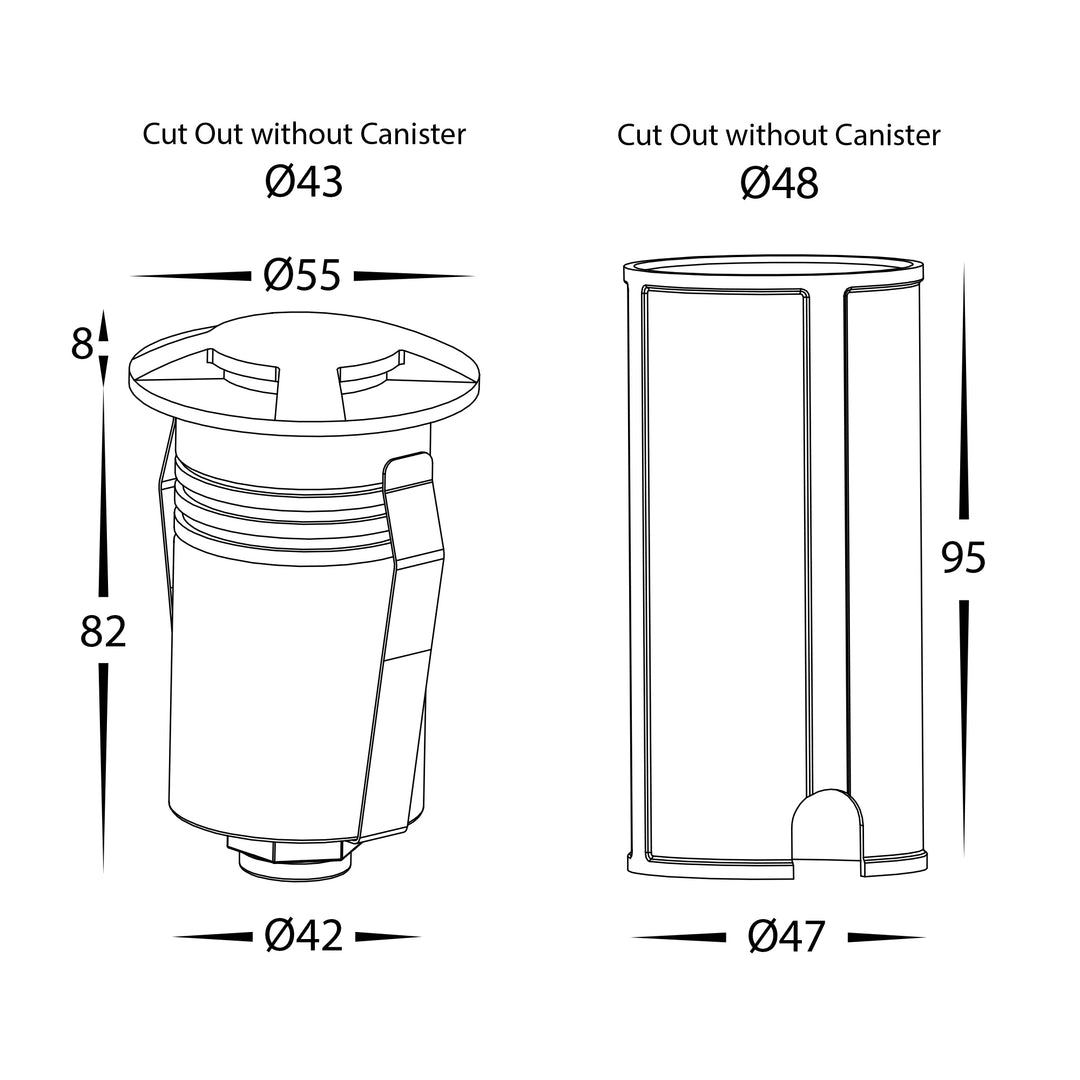 HCP-275105 - 2.5w Solid Brass 3 Way Inground Light