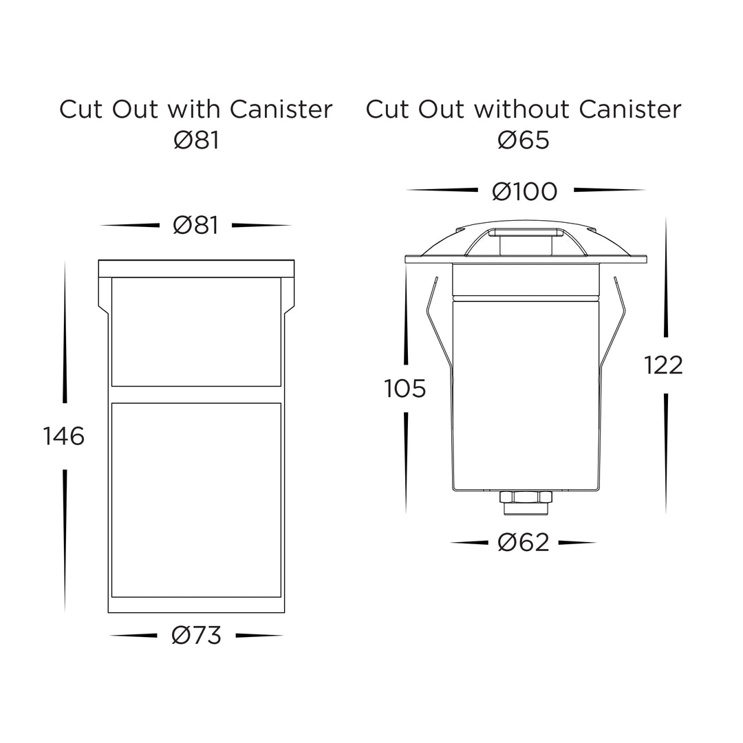 HCP-271913 - 4-6w 316 Stainless Steel 3 Way Inground Light