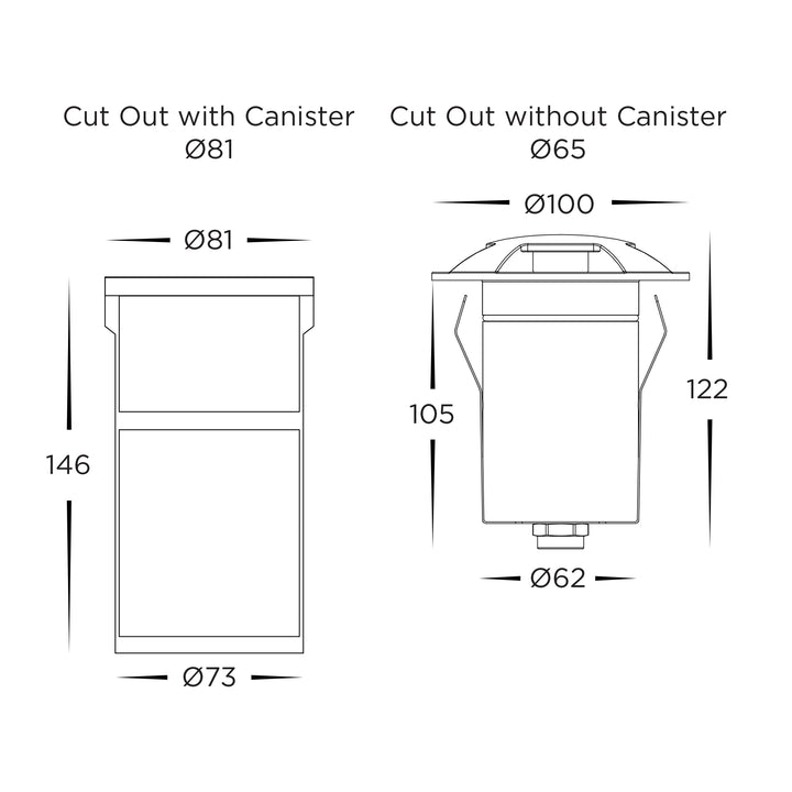 HCP-271913 - 4-6w 316 Stainless Steel 3 Way Inground Light