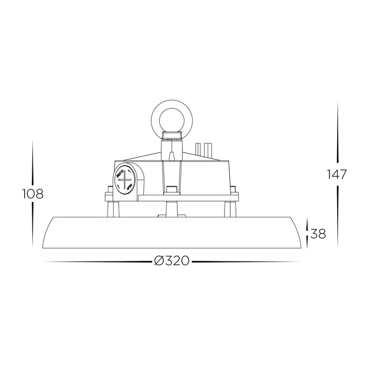 HCP-2922000 - Aluminium Black Adjustable Wattage LED High Bay Light