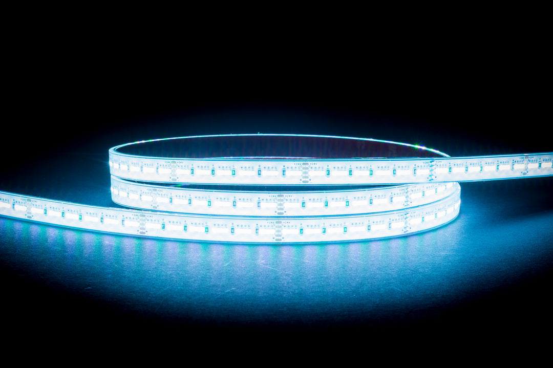 HCP-3466150 - 16w 24v DC 384LED RGB + 5000k IP67 LED Strip