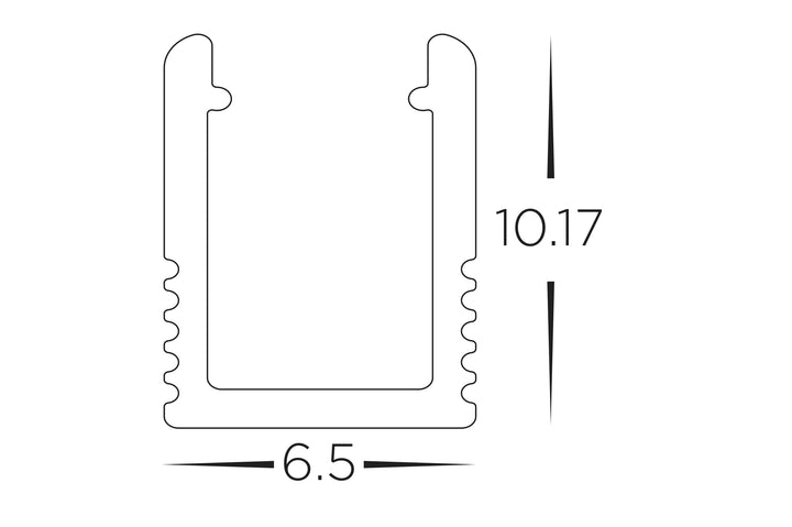 HCP-3660410-AC - Aluminium Channel to suit 4x10mm Haviflex