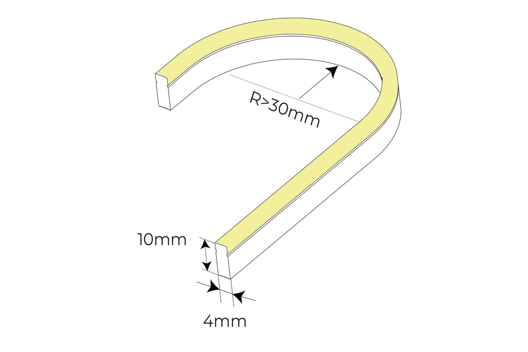 HCP-36604103 - 7.2w 24v DC 3000K IP67 Side Bend HaviFlex Flexible Neon LED Strip