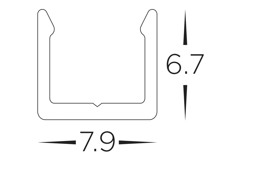 HCP-3660606-AC - Aluminium Channel to suit 6x6mm Haviflex