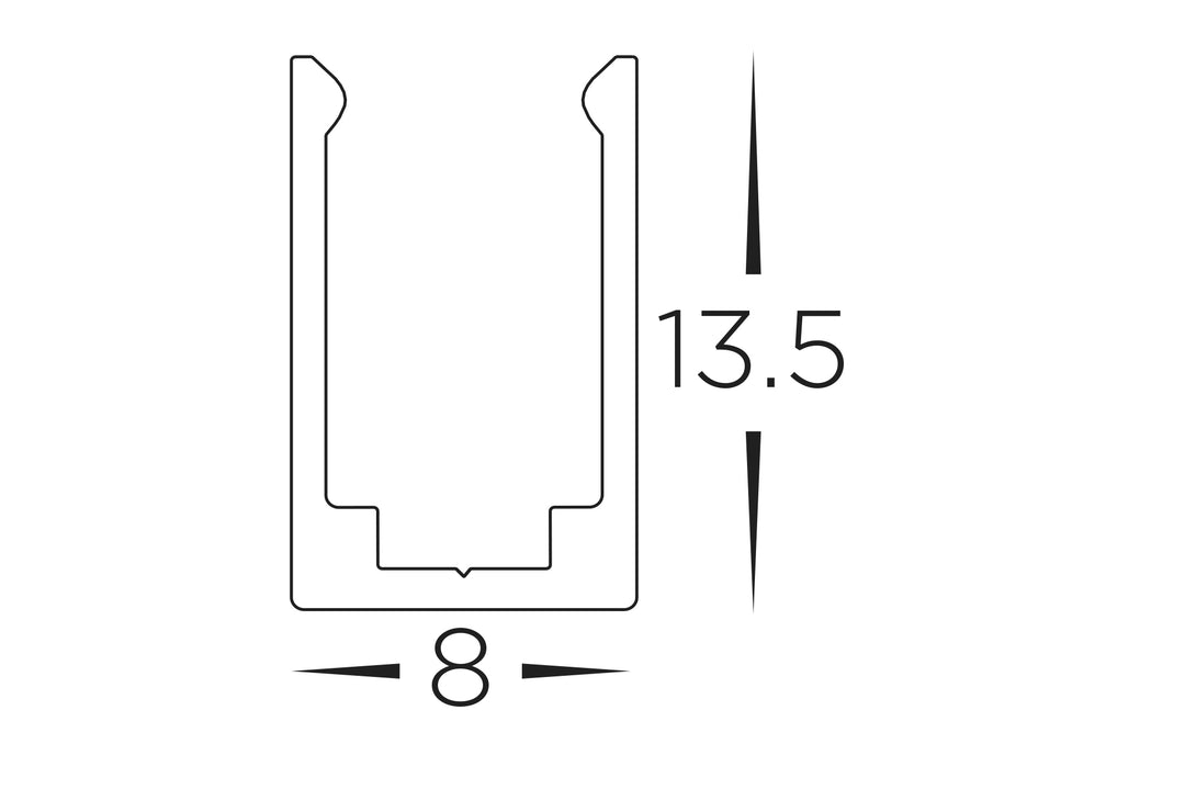 HCP-3660612-AC - Aluminium Channel to suit 6x12mm Haviflex