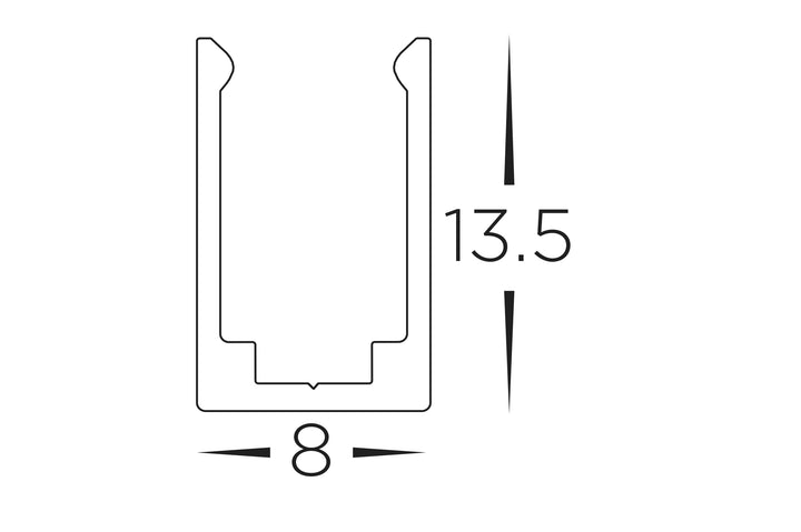 HCP-3660612-AC - Aluminium Channel to suit 6x12mm Haviflex