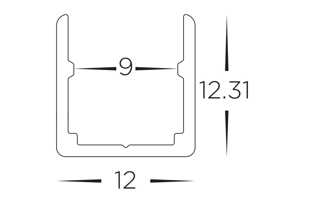 HCP-3661010-AC - Aluminium Channel to suit 10x10mm Haviflex