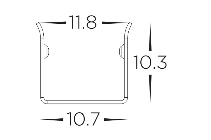 HCP-3661010-BC - Bendable Aluminium Channel to suit 10x10mm Haviflex