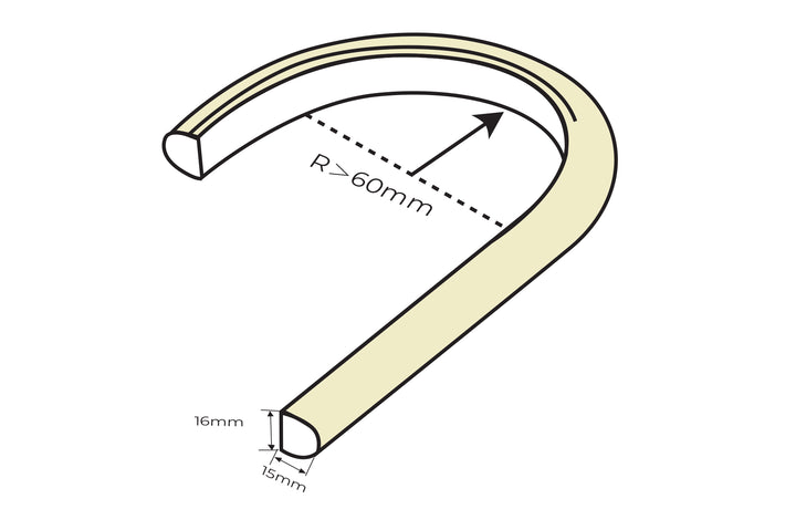 HCP-36616154 - 9.6w 24v DC 4000K IP67 Top Bend HaviFlex Flexible Neon LED Strip
