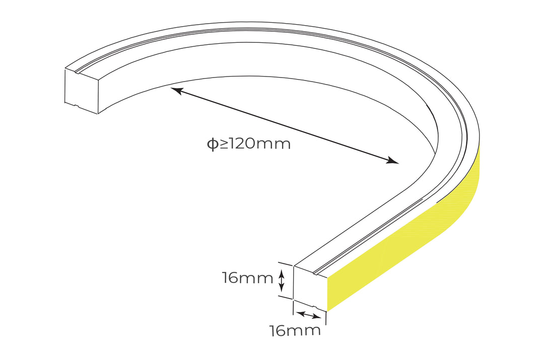 HCP-36616161 - 14.4w 24v DC RGBW IP67 Top Bend HaviFlex Flexible Neon LED Strip