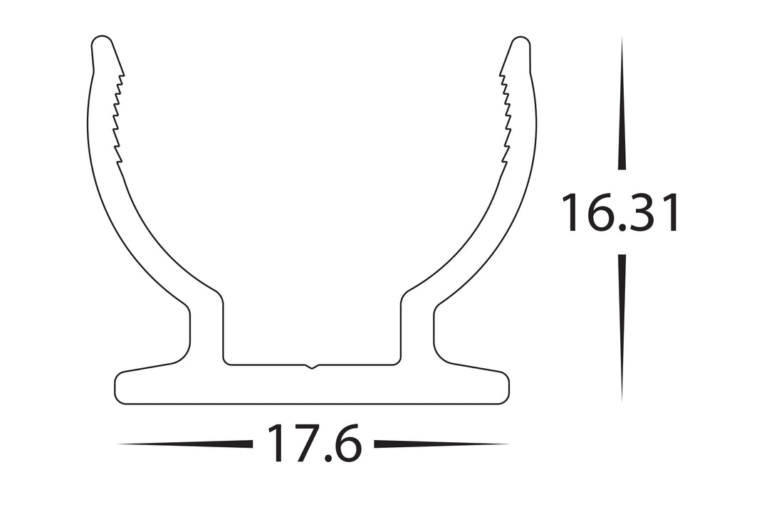 HCP-3661818-PC - Plastic Channel to suit 360° Haviflex