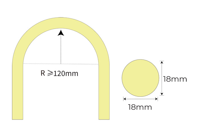 HCP-36618183 - 14.4w 24v DC 3000K IP67 360° HaviFlex Flexible Neon LED Strip