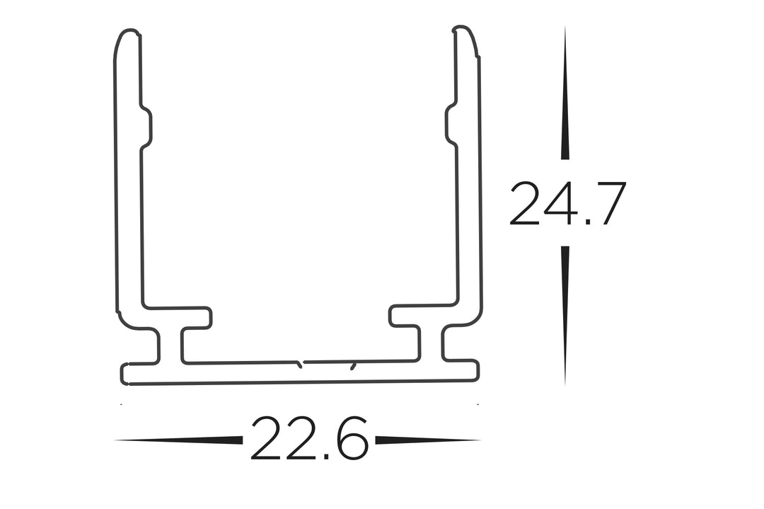 HCP-3662020-AC - Aluminium Channel to suit 20x20mm Haviflex